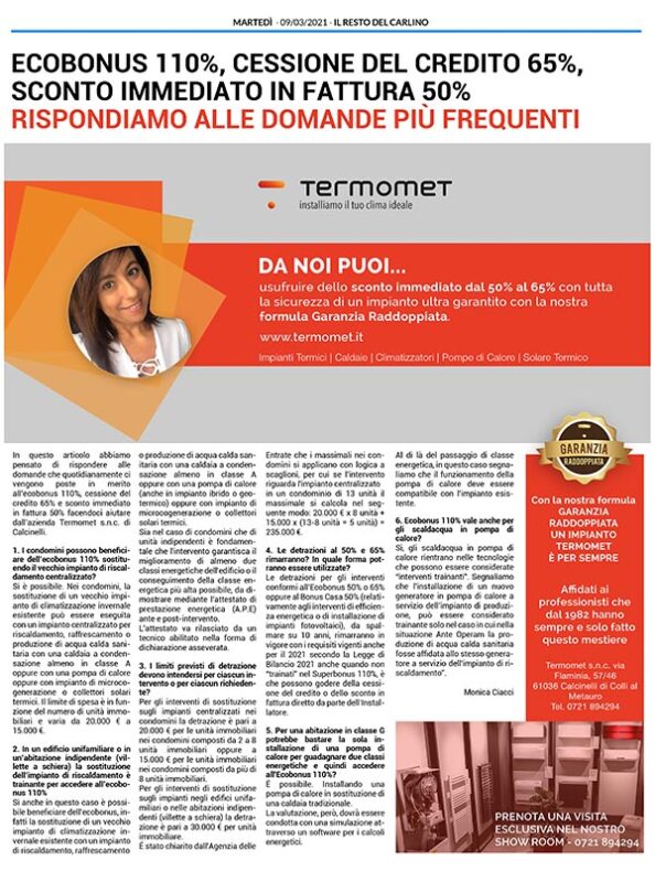 cessione del credito e sconto in fattura FAQ